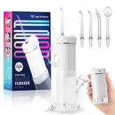 Irigator bucal portabil, JTF Sonic, F200 (5 capete, cablu de incarcare, sac de depozitare) cu UV Alb